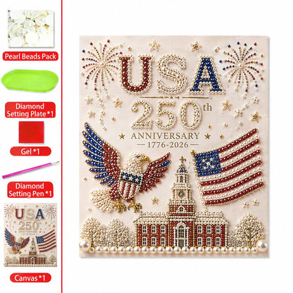🇺🇸 USA 250th Anniversary DIY Pearl Painting Kit ✨❤️‍🔥