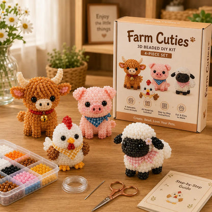🧵✨Tiny 3D Beaded Animal DIY Kit