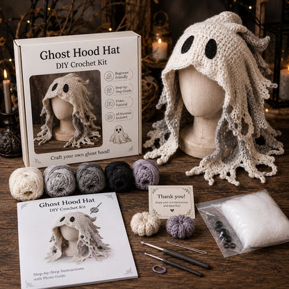 🎃 Halloween Hood Hat DIY Crochet Kit