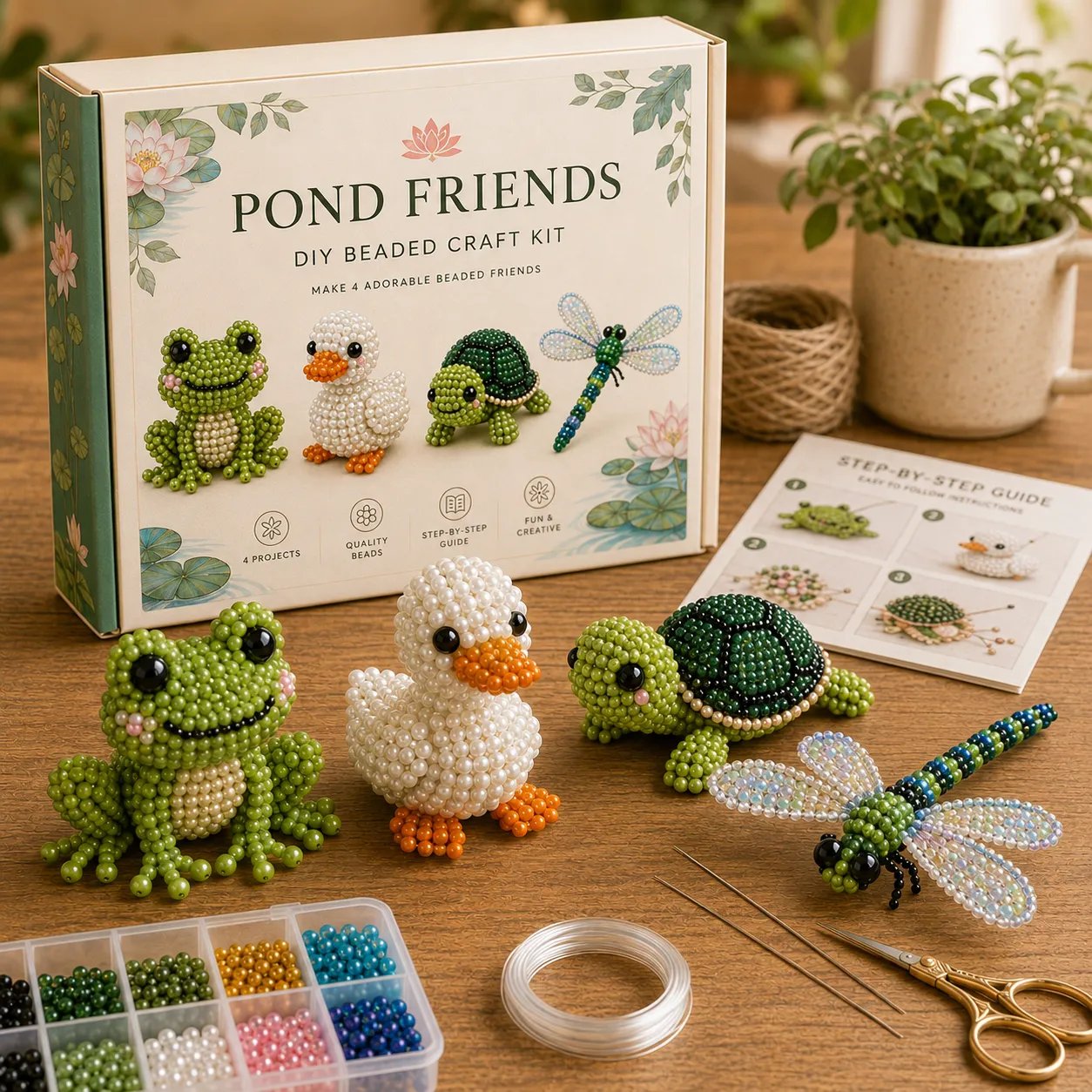 🧵✨Tiny 3D Beaded Animal DIY Kit