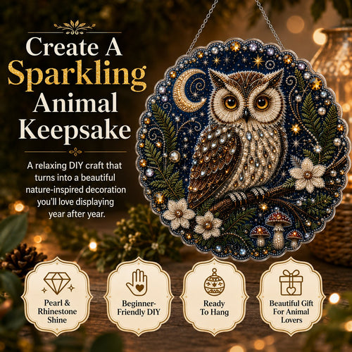 🔥 LAST DAY 49% OFF – ✨ Premium Animal Pearl Art DIY Hanging Ornament Kit | Luxury Flocked Canvas with Scratch-Resistant Non-Fading Pearl Beads DIY Handmade Animal Hanging Decor 🐾💎
