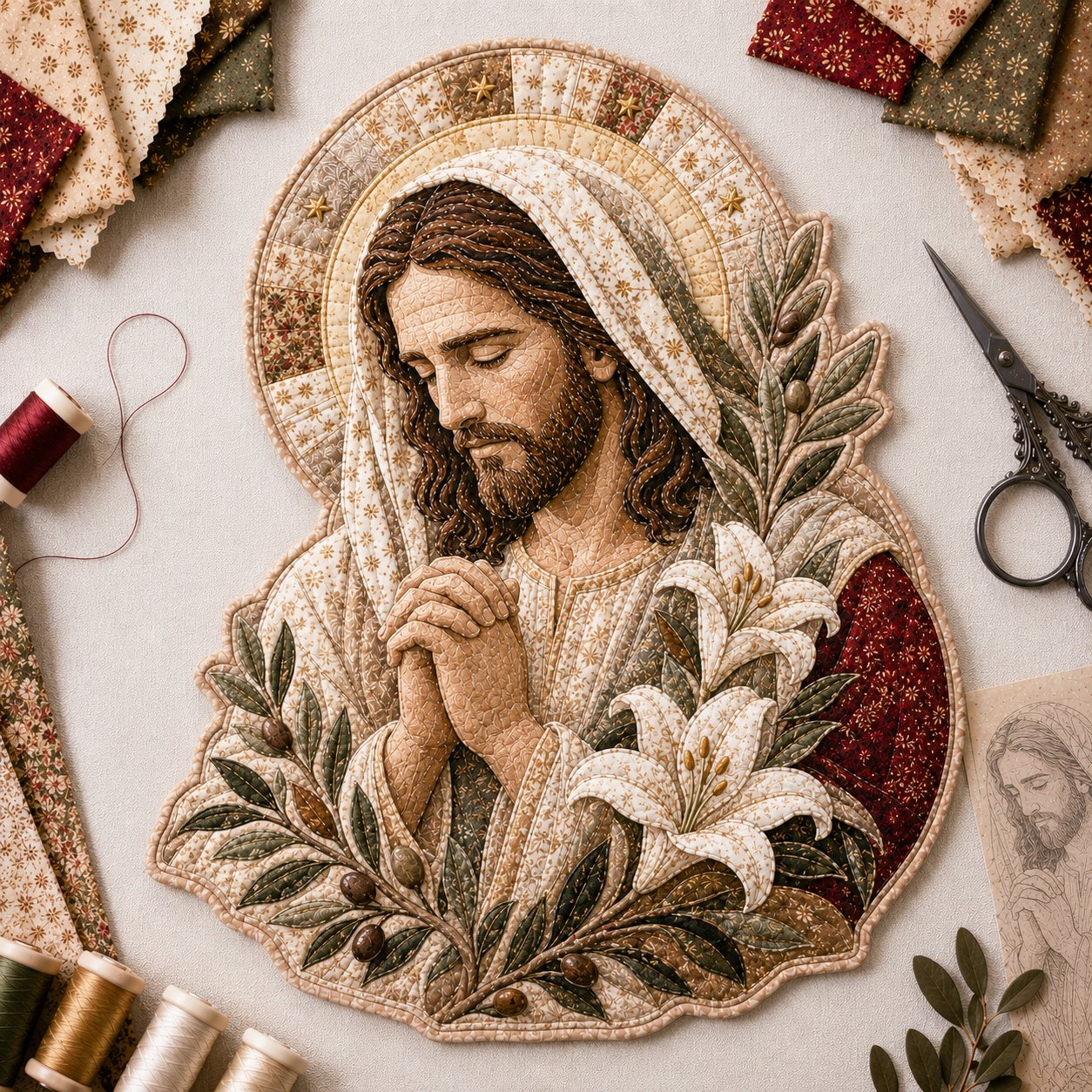 🧵Handmade Patchwork Jesus DIY Kit
