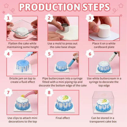 🍰Ultimate Mini Cake DIY Kit for Kids | Create 10+ Realistic Pretend Dessert🎁Perfect Gift for Creative Kids & Baking Lovers
