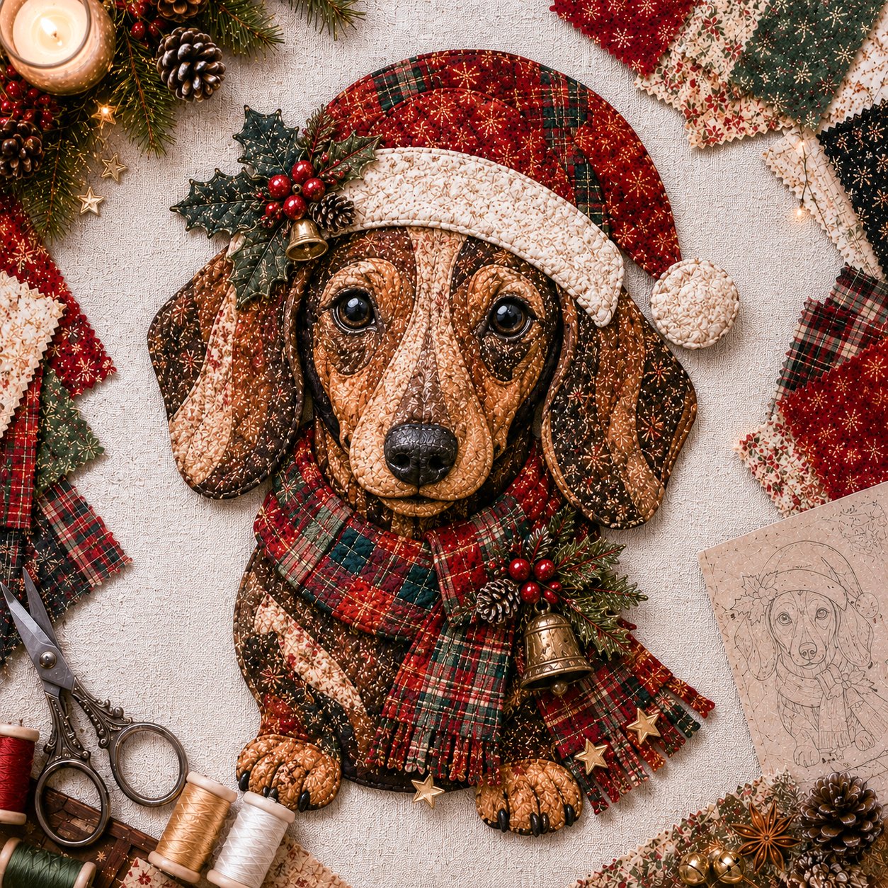 🔥LAST DAY 50% OFF - 🎅Christmas Patchwork Fabric DIY Decor Kit