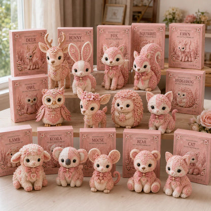 🔥LAST DAY 50% OFF - 💗Pink Woodland Friends DIY Felt Sewing Kit – Make Your Own Cute Animal