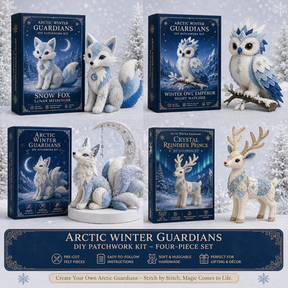❄️ Arctic Guardian DIY Kit – Pre‐Cut, Beginner Friendly, 3D Felt Plush 🧵