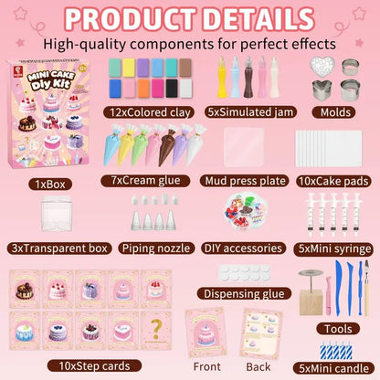🍰Ultimate Mini Cake DIY Kit for Kids | Create 10+ Realistic Pretend Dessert🎁Perfect Gift for Creative Kids & Baking Lovers