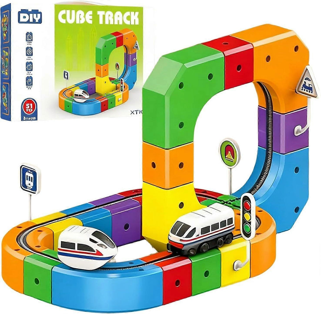 DIY Cube Track – Creativo y activo – Creativo tren de juguete DIY