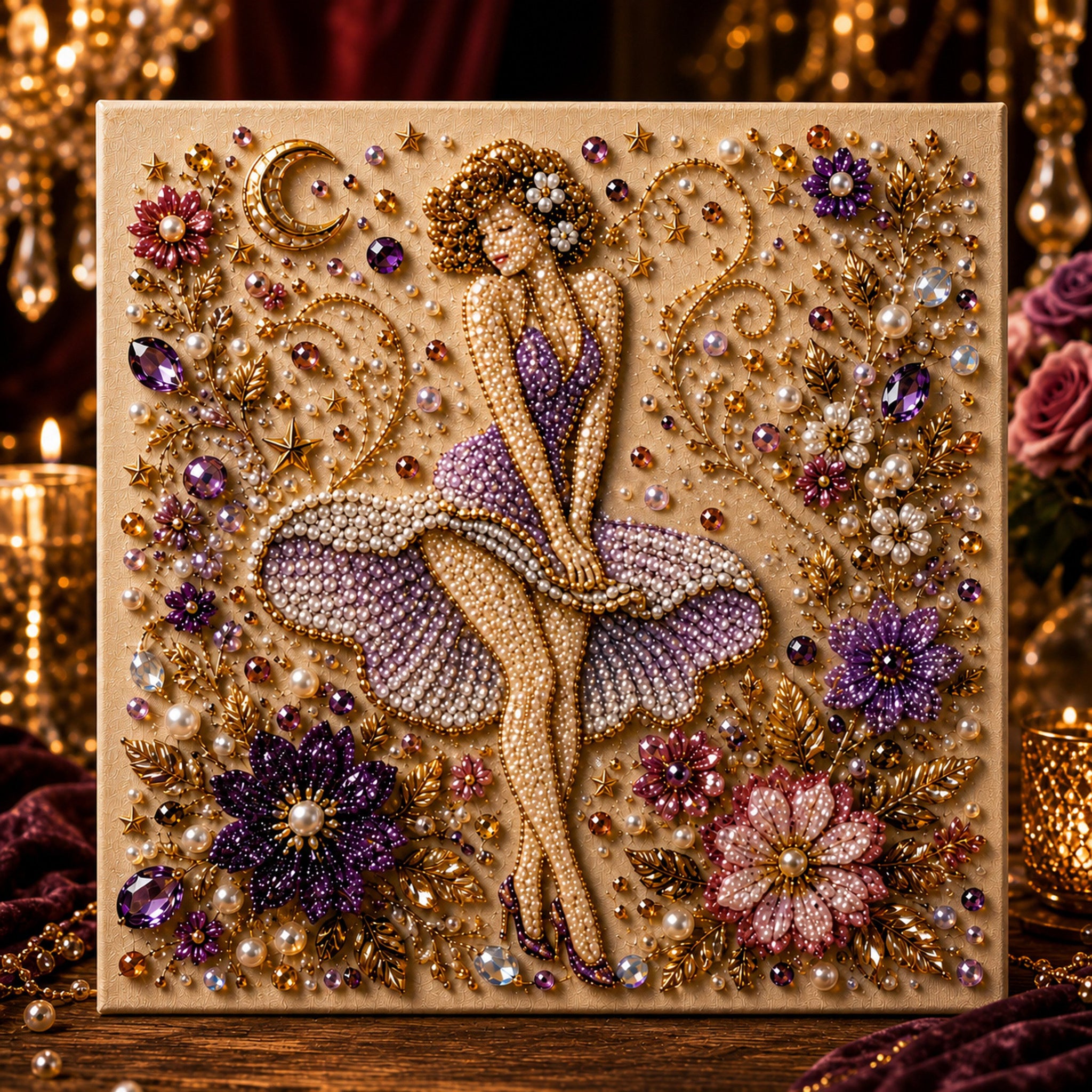 🔥LAST DAY 50% OFF - ✨ American Legends Pearl Art DIY Kit – Create 3 Timeless Icons in Sparkling Detail