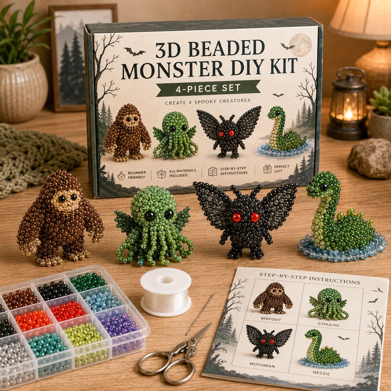🧵✨Tiny 3D Beaded Animal DIY Kit