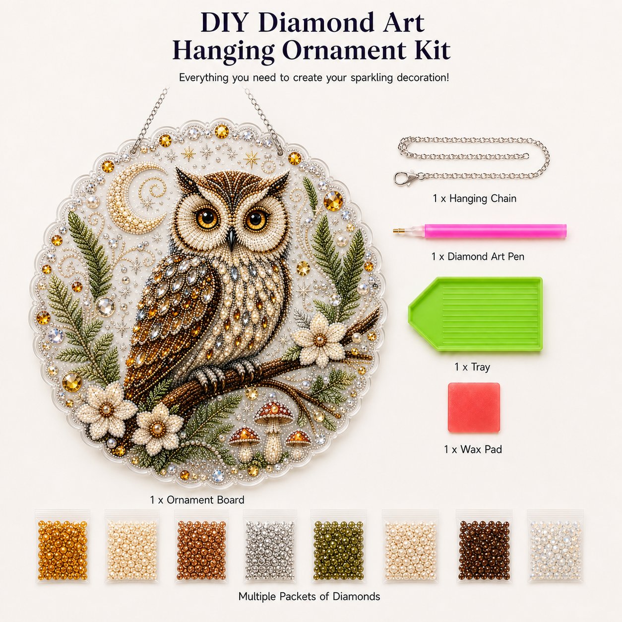 🔥 LAST DAY 49% OFF – ✨ Premium Animal Pearl Art DIY Hanging Ornament Kit | Luxury Flocked Canvas with Scratch-Resistant Non-Fading Pearl Beads DIY Handmade Animal Hanging Decor 🐾💎