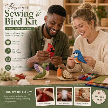 🧶Beginner-Friendly🐦DIY Fabric Animal Craft Kit – Creative Handmade Art