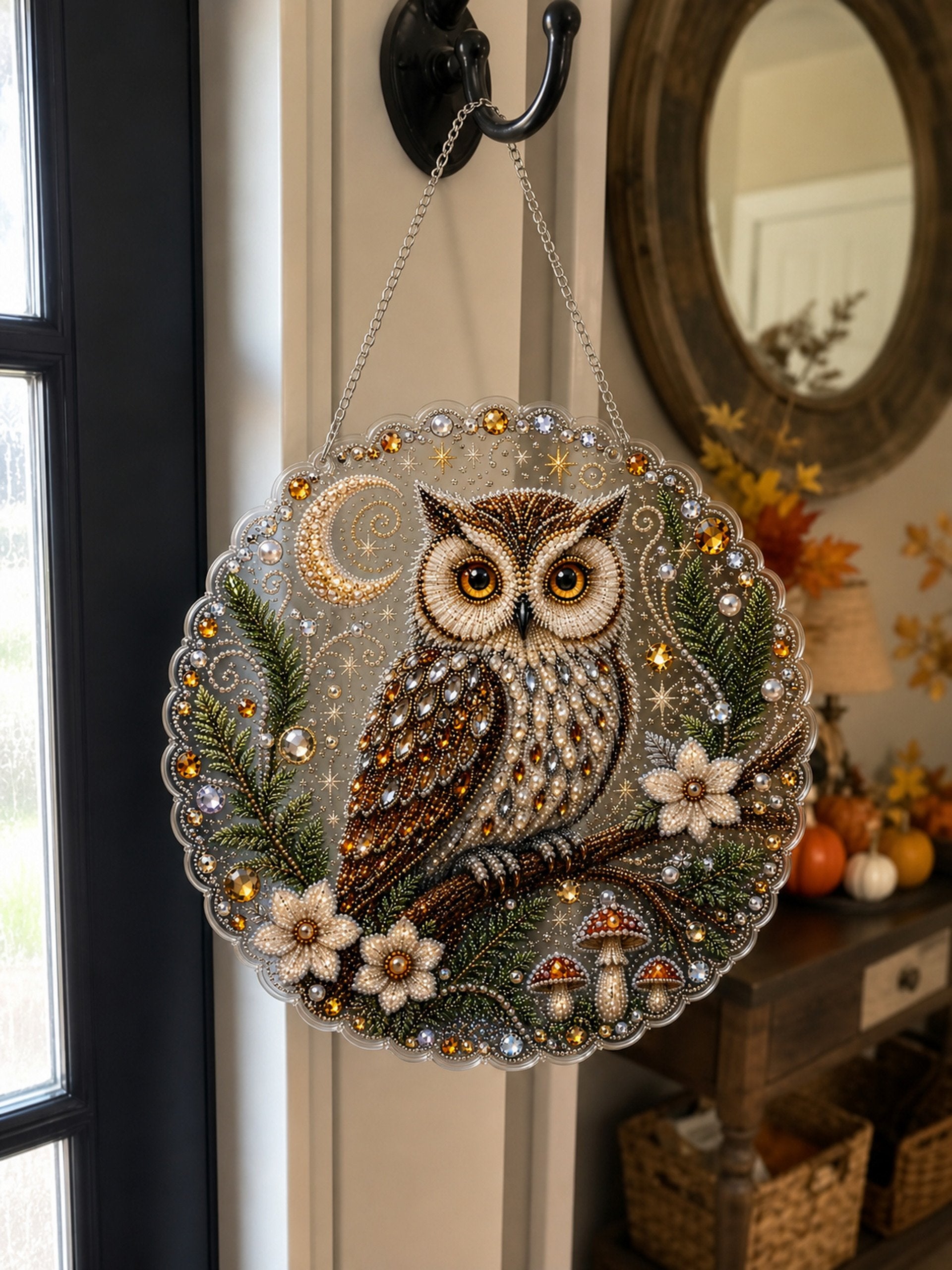 🔥 LAST DAY 49% OFF – ✨ Premium Animal Pearl Art DIY Hanging Ornament Kit | Luxury Flocked Canvas with Scratch-Resistant Non-Fading Pearl Beads DIY Handmade Animal Hanging Decor 🐾💎