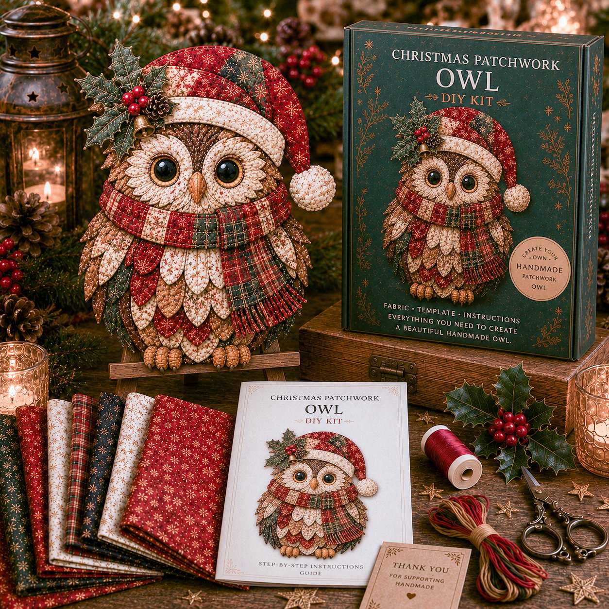 🔥LAST DAY 50% OFF - 🎅Christmas Patchwork Fabric DIY Decor Kit