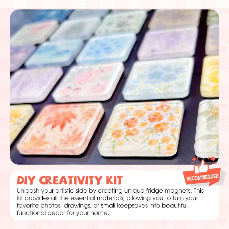 💕 DIY 3D Crystal Clear Acrylic Photo Fridge Magnet Kit – Create Personalized Memory Keepsakes 🎞✨