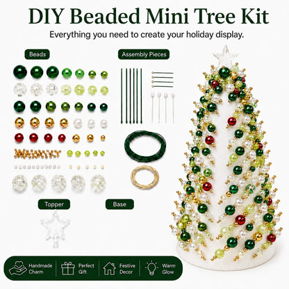 🎄✨DIY Beaded Mini Christmas Tree Kit – 🎅Create Your Own Glowing Holiday Decoration
