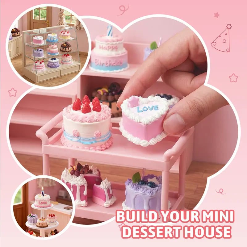 🍰Ultimate Mini Cake DIY Kit for Kids | Create 10+ Realistic Pretend Dessert🎁Perfect Gift for Creative Kids & Baking Lovers