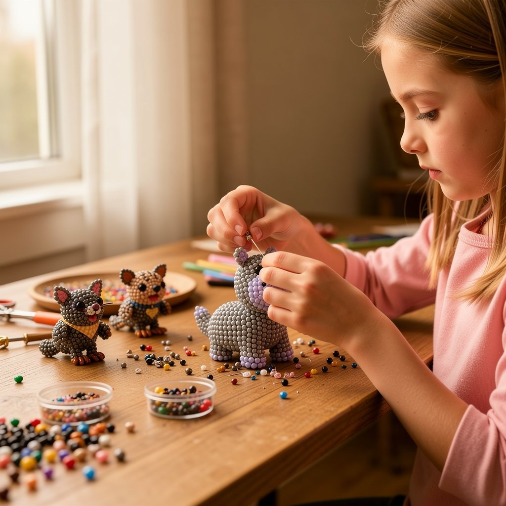 🧵✨Tiny 3D Beaded Animal DIY Kit