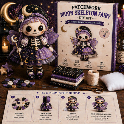🔥HOT SALE 49% OFF🎃🧙‍♀️Patchwork Skeleton Witch Girl DIY Kit👻🦴