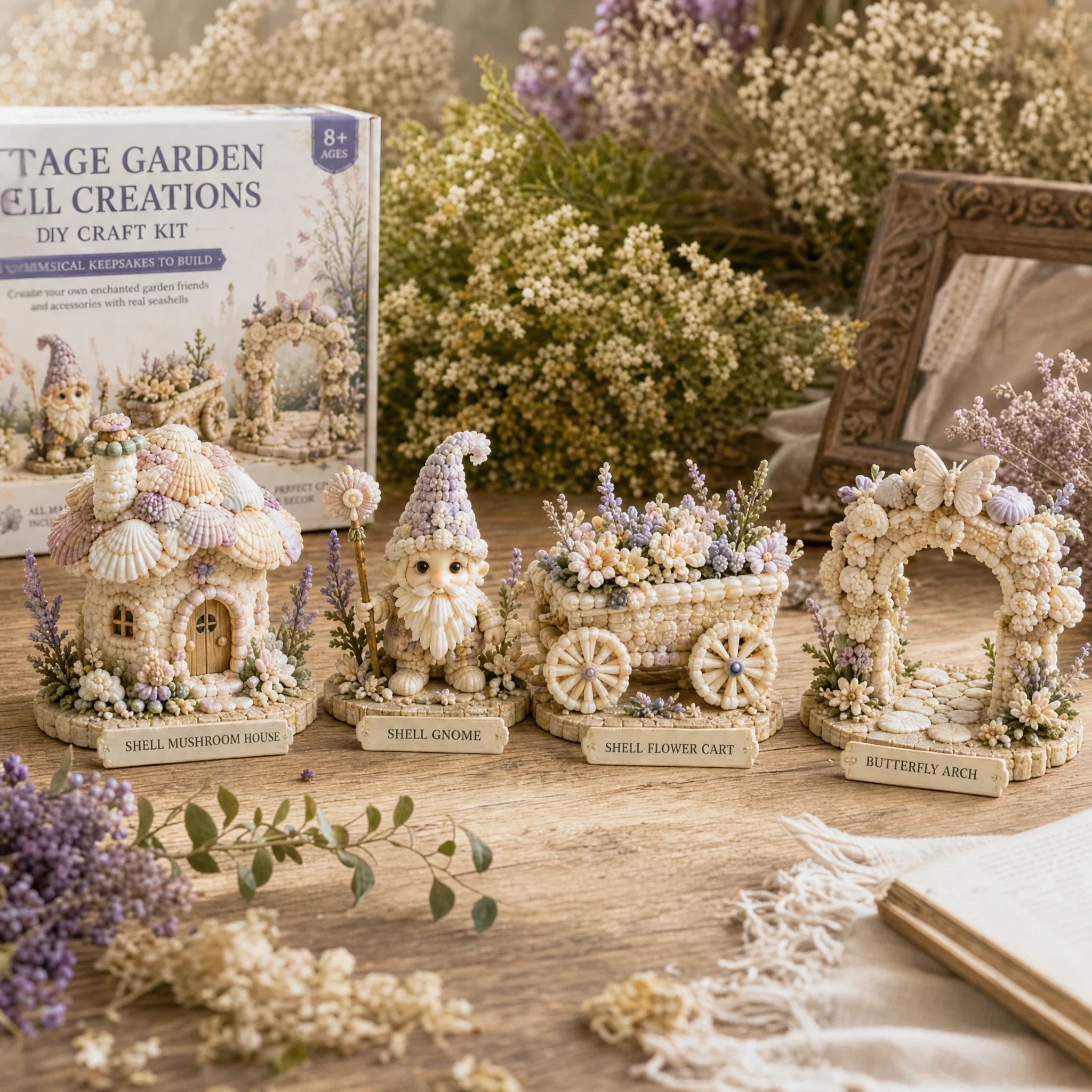 DIY Seashell Craft Kit – Create Ocean-Inspired Shell Figures & Keepsake Decor
