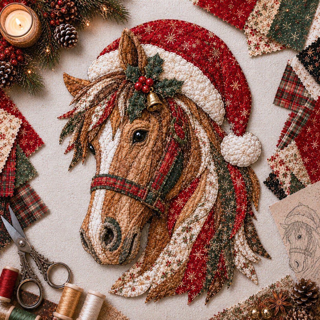 🔥LAST DAY 50% OFF - 🎅Christmas Patchwork Fabric DIY Decor Kit
