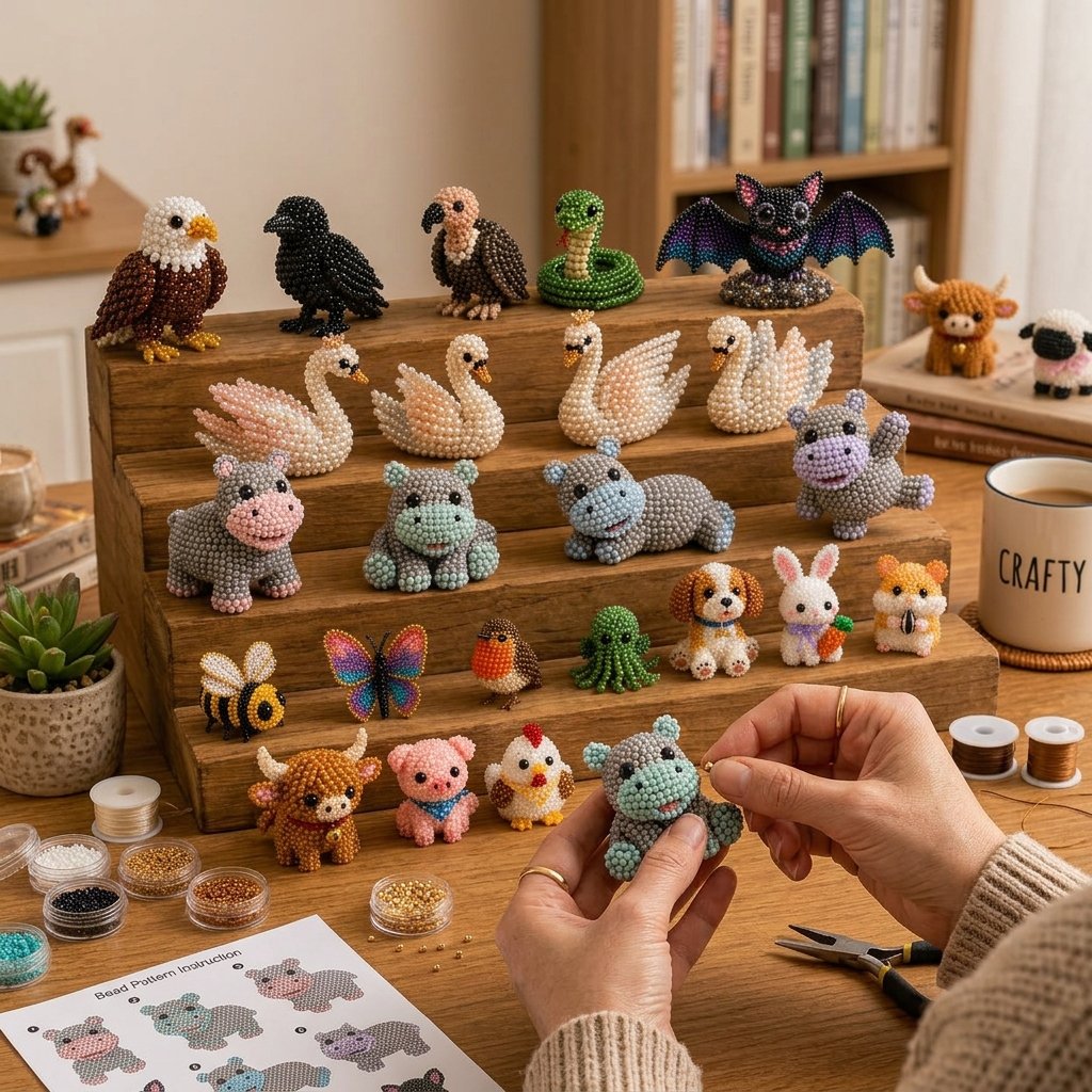 🧵✨Tiny 3D Beaded Animal DIY Kit