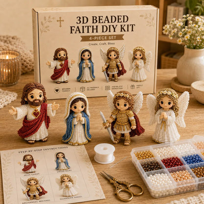 🔥 Last Day 50% OFF - Tiny 3D Beaded Faith & Angel DIY Kit✨🕊️