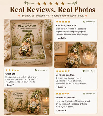 🔥Last Day BUY 3 GET 1 FREE💕Cozy Gnome DIY Bead Kit Collection– Collect All 12 Gnome