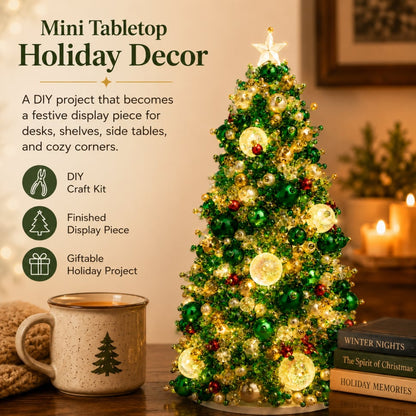 🎄✨DIY Beaded Mini Christmas Tree Kit – 🎅Create Your Own Glowing Holiday Decoration