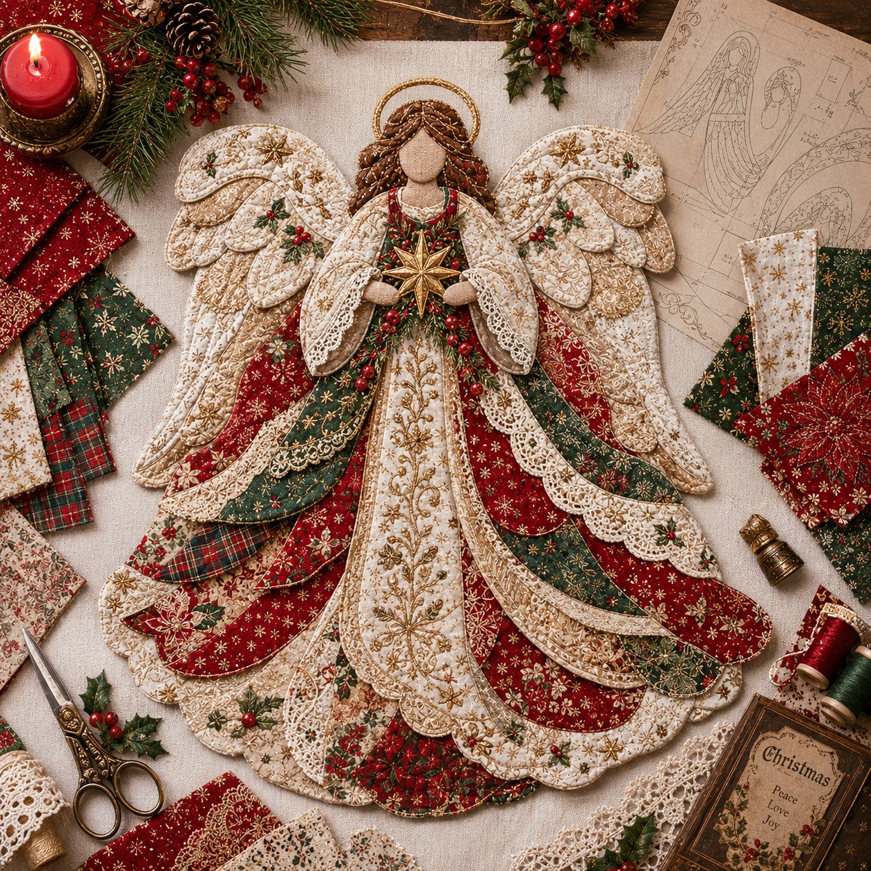 🔥LAST DAY 50% OFF - 🎅Christmas Patchwork Fabric DIY Decor Kit