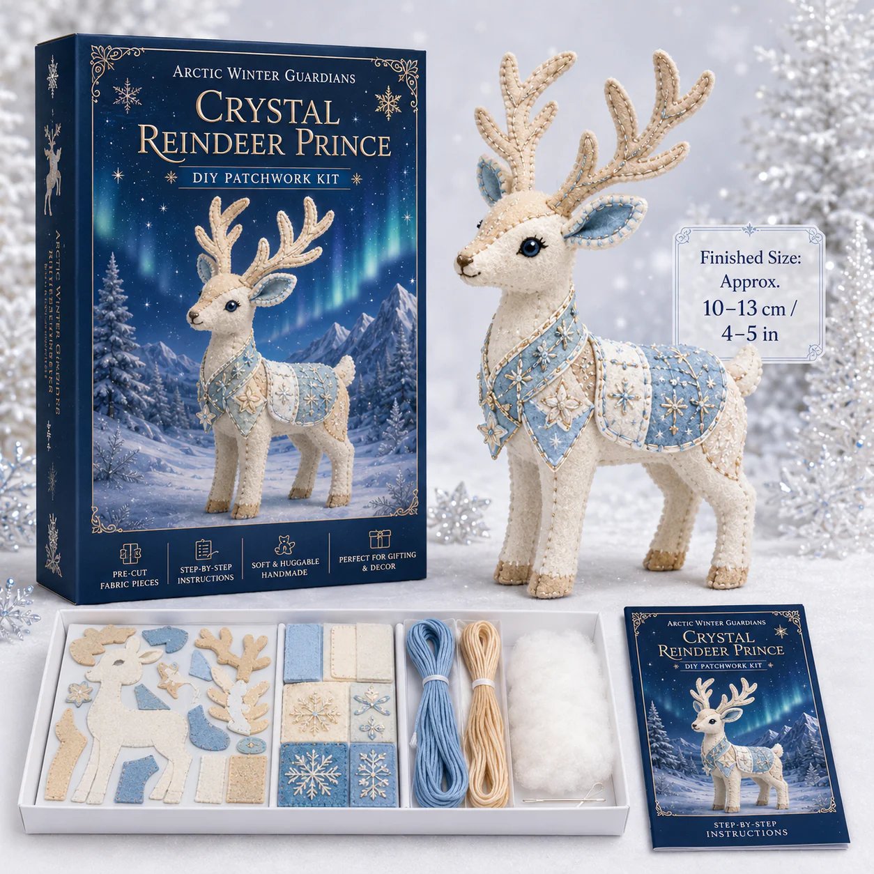 ❄️ Arctic Guardian DIY Kit – Pre‐Cut, Beginner Friendly, 3D Felt Plush 🧵