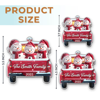 Custom Acrylic Ornament - Personalized Christmas Birthday Gifts For Mom, Dad, Kids - Family Sleigh Vibes