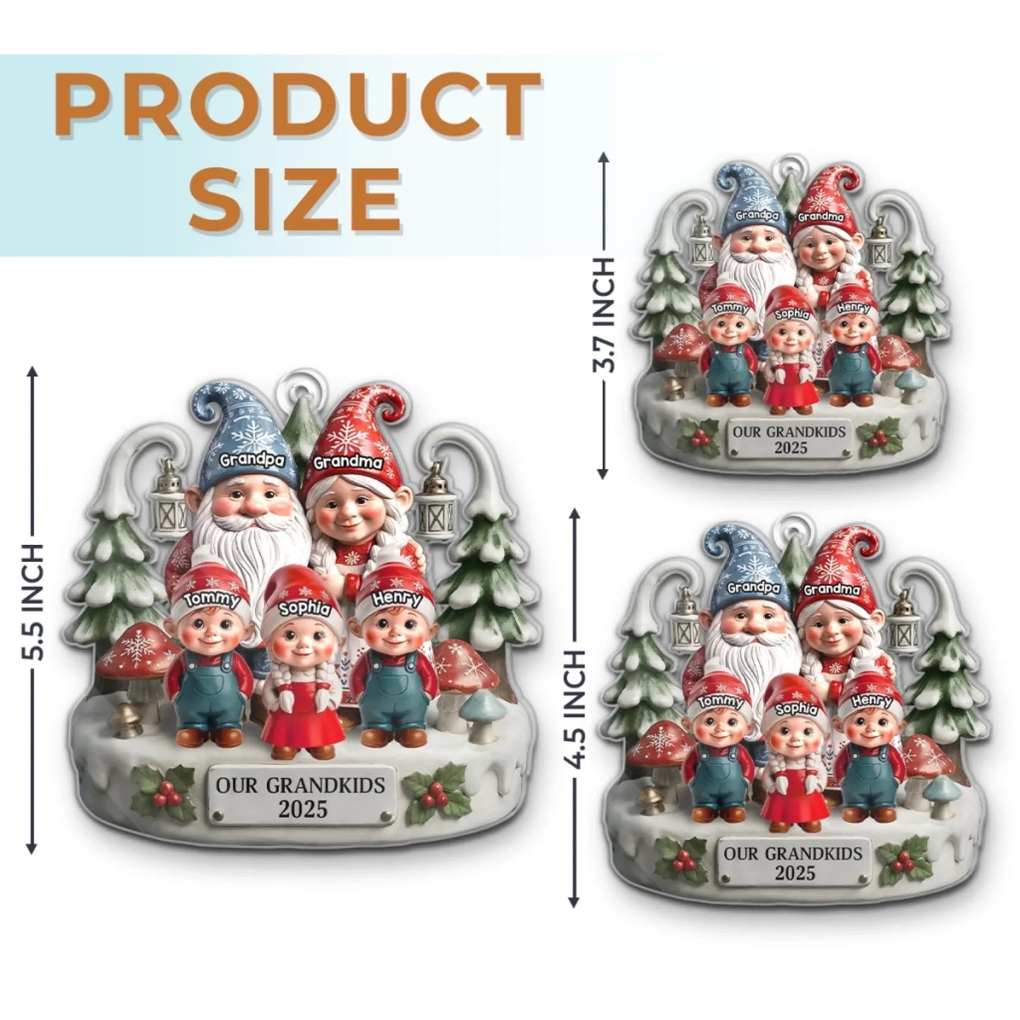 Custom Acrylic Ornament - Personalized Christmas Birthday Gifts For Mom, Dad, Grandma, Grandpa, Kids - Together Home Feels More Magical