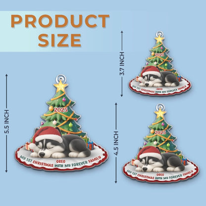 Custom First Christmas Acrylic Ornament - Personalized Christmas Birthday Gifts For Dog Cat Lovers, Dog Dad And Mom, Cat Owners - Purrfectly Festive