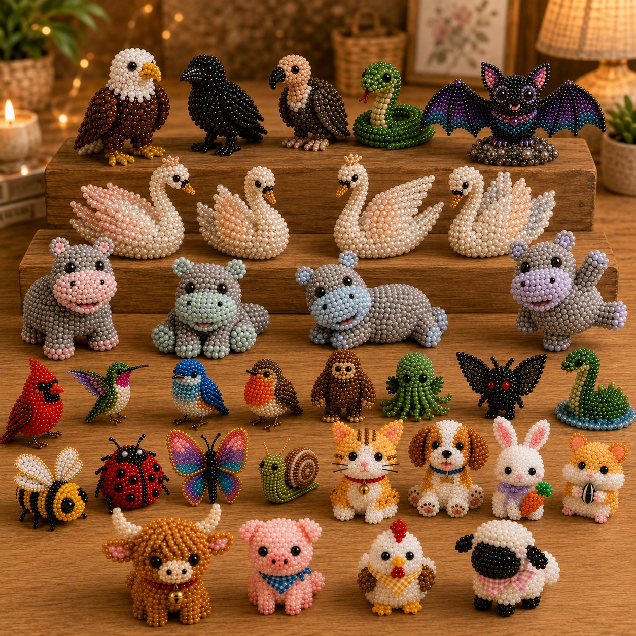 🧵✨Tiny 3D Beaded Animal DIY Kit
