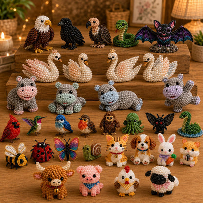 🧵✨Tiny 3D Beaded Animal DIY Kit
