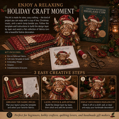 🔥LAST DAY 50% OFF - 🎅Christmas Patchwork Fabric DIY Decor Kit