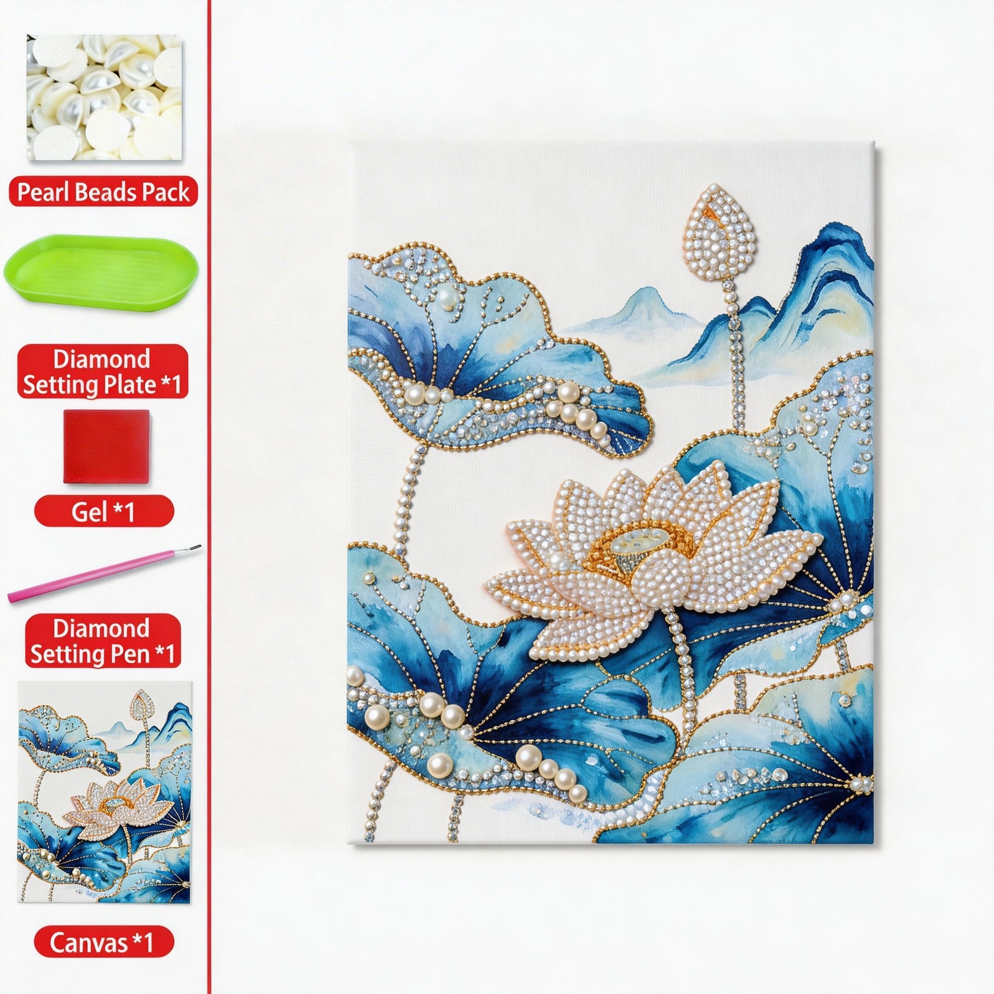 🔥Last Day 49% OFF - 🏰✨ DIY Castle Pearl Bead Painting Kit – Beginner-Friendly Sparkling Art Kit