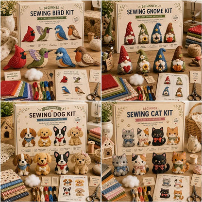 🧶Beginner-Friendly🐦DIY Fabric Animal Craft Kit – Creative Handmade Art