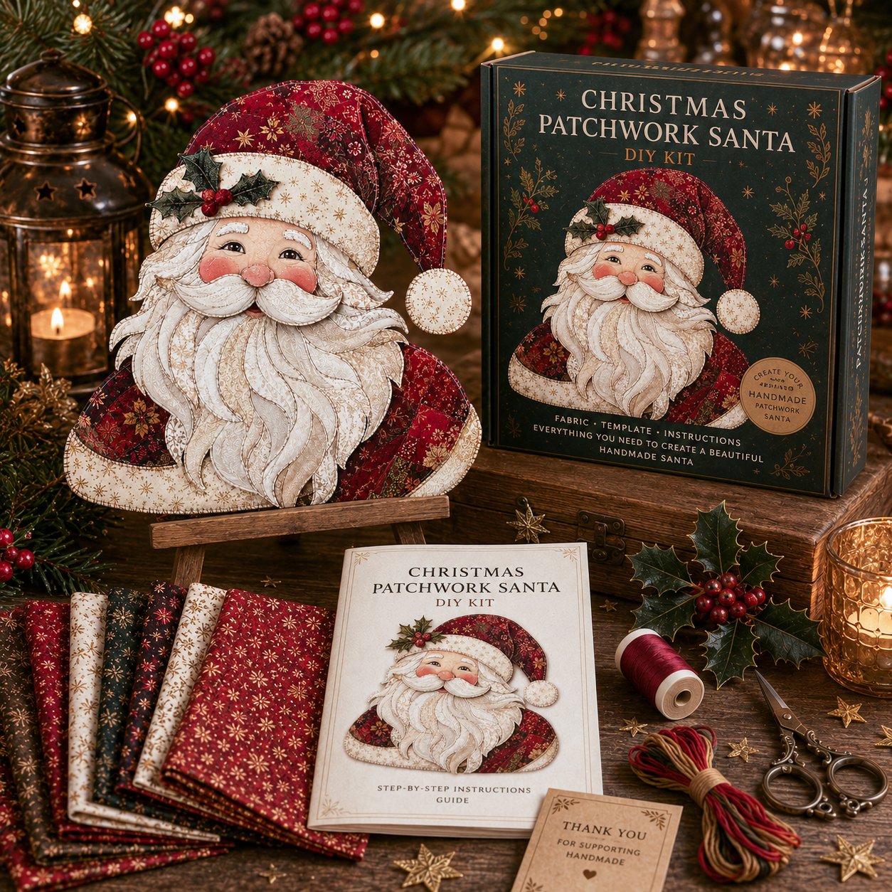 🔥LAST DAY 50% OFF - 🎅Christmas Patchwork Fabric DIY Decor Kit