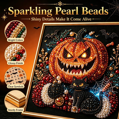 🔥 LAST DAY 49% OFF – 🖤 Premium 3D Pearl Dark Gothic Diamond Painting Art Kit | Luxury Flocked Canvas with Scratch-Resistant Non-Fading Pearl Beads DIY Dark Academia Decor 💀🕯️✨