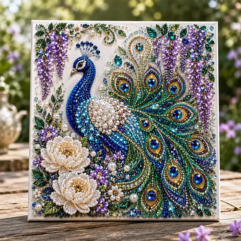 🐾🌿 Premium 3D Pearl Animal Wall Art Kit | Luxury Flocked Canvas with Scratch-Resistant Non-Fading Pearl Beads DIY Nature-Inspired Decor ✨