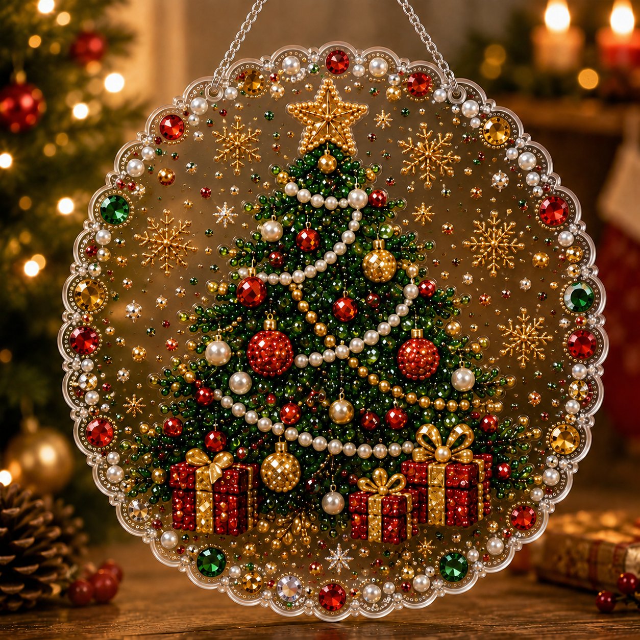 🎁Last Day 50% OFF-💎Christmas Pearl  Art DIY Hanging Ornament Kit
