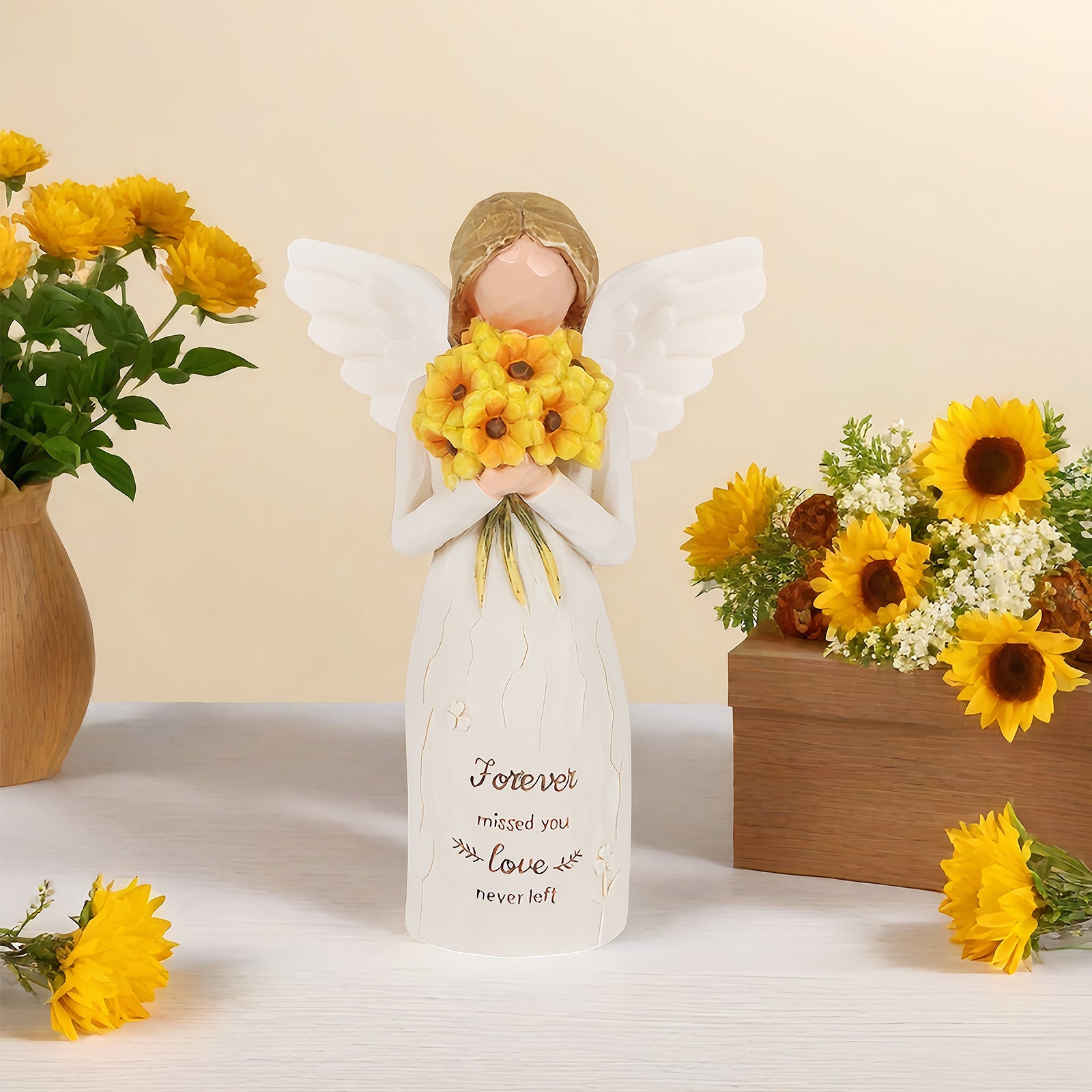Forever in Our Hearts Memorial Angel Figurine Collection