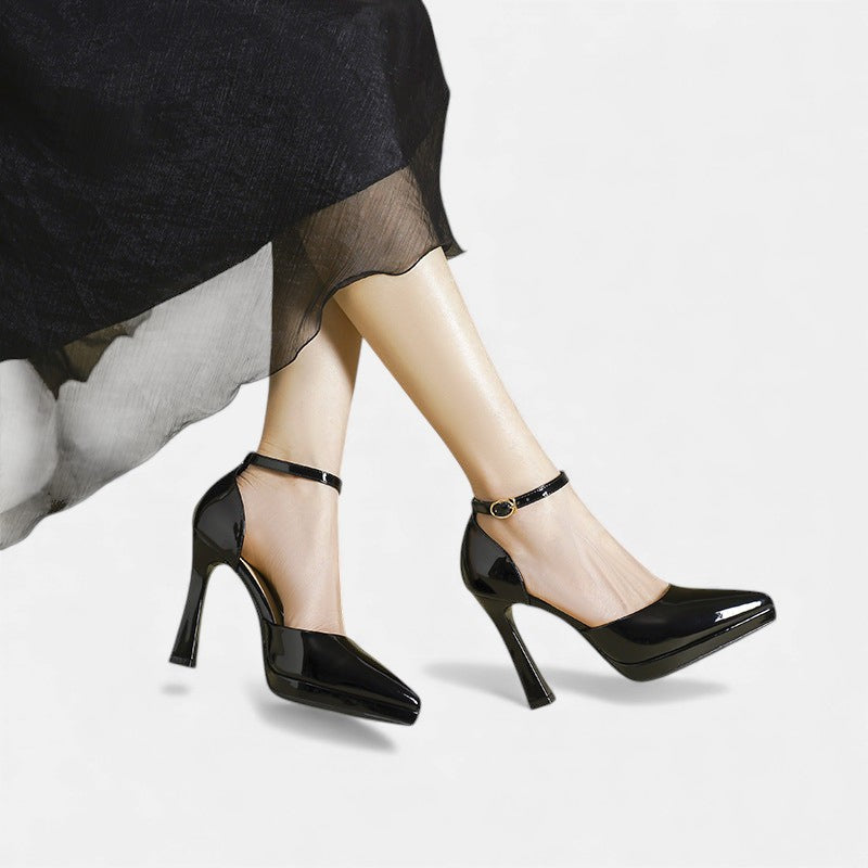 Evette Leather Heels