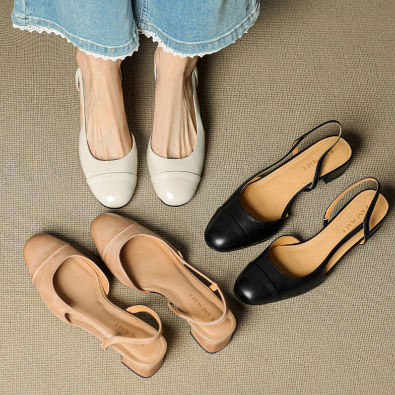 Reyna Genuine Leather Pumps