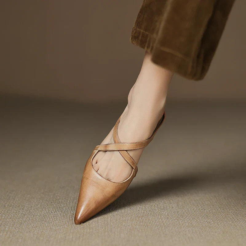 Helene Genuine Leather Mules