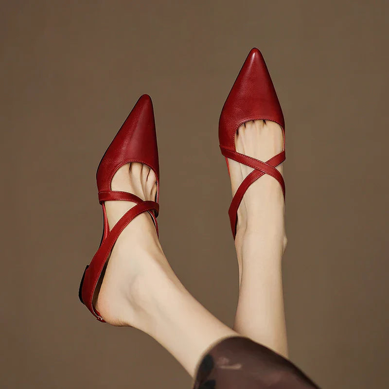 Helene Genuine Leather Mules