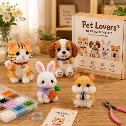 🧵✨Tiny 3D Beaded Animal DIY Kit