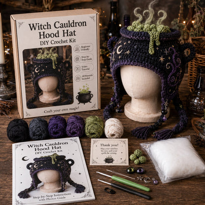 🎃 Halloween Hood Hat DIY Crochet Kit